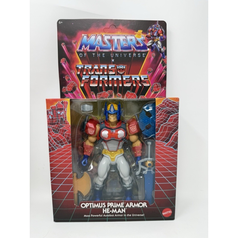 Masters of The Universe MOTU x Transformers Optimus Prime Armor He-Man New